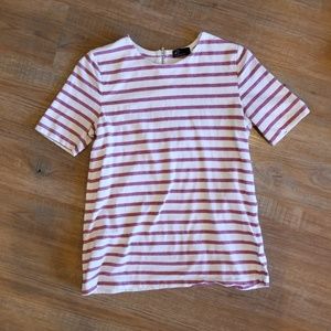 GAP striped shirt with zipper detail